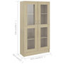Voir la diapositive 6 : VIDAXL Armoire a vitrine Chene sonoma 82,5x30,5x150 cm Bois ingenierie