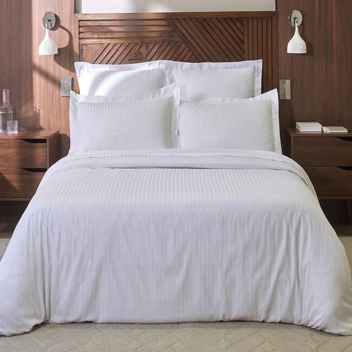 Home collection Lot de deux taie d'oreiller 100% satin coton amboise