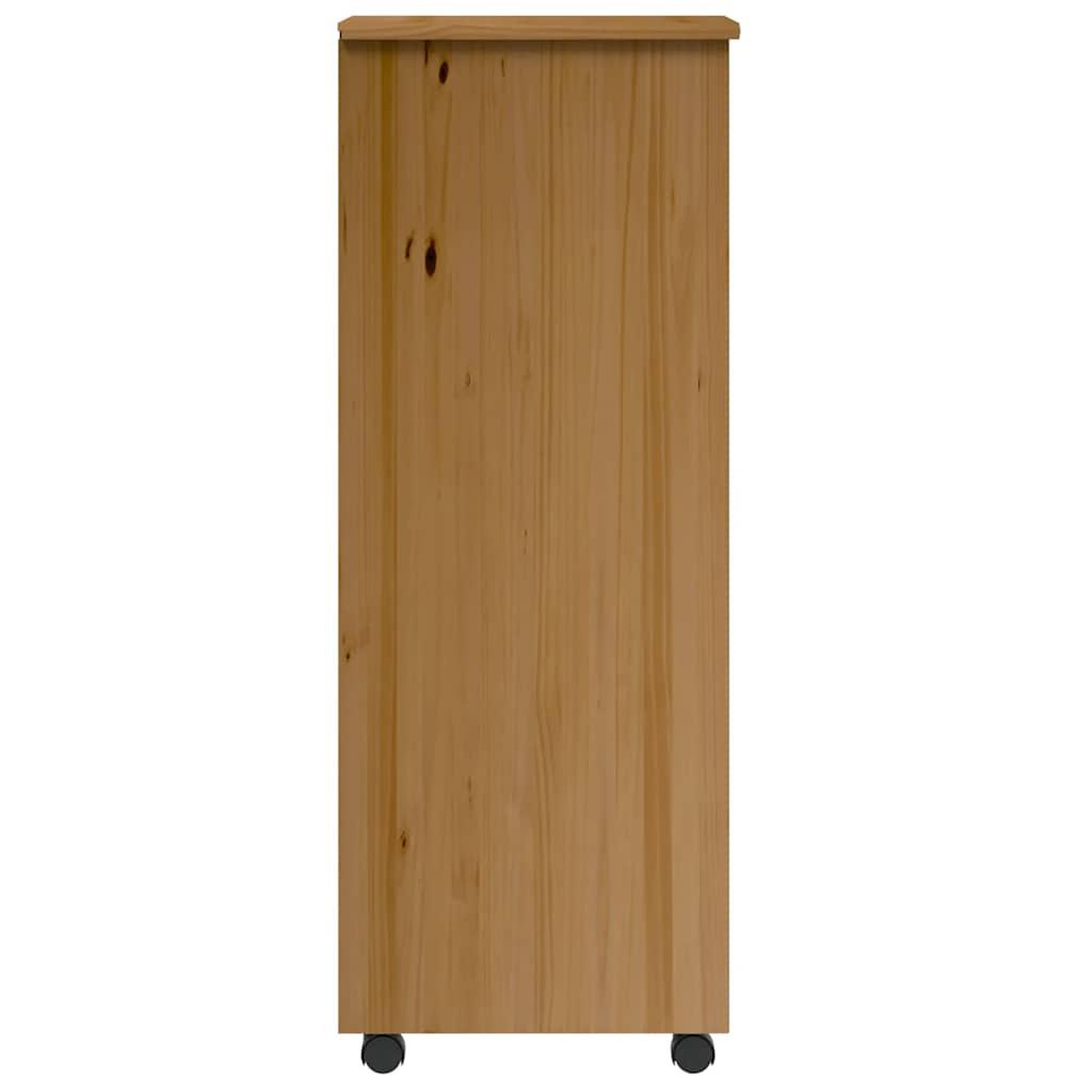 Voir la diapositive 4 : VIDAXL Armoire roulante avec tiroirs MOSS bois de pin marron miel