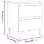 Voir la diapositive 6 : VIDAXL Table de chevet gris beton 40x35x50 cm bois d'ingenierie