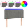 Voir la diapositive 2 : VIDAXL Tete de lit a LED Gris clair 90x5x78/88 cm Velours