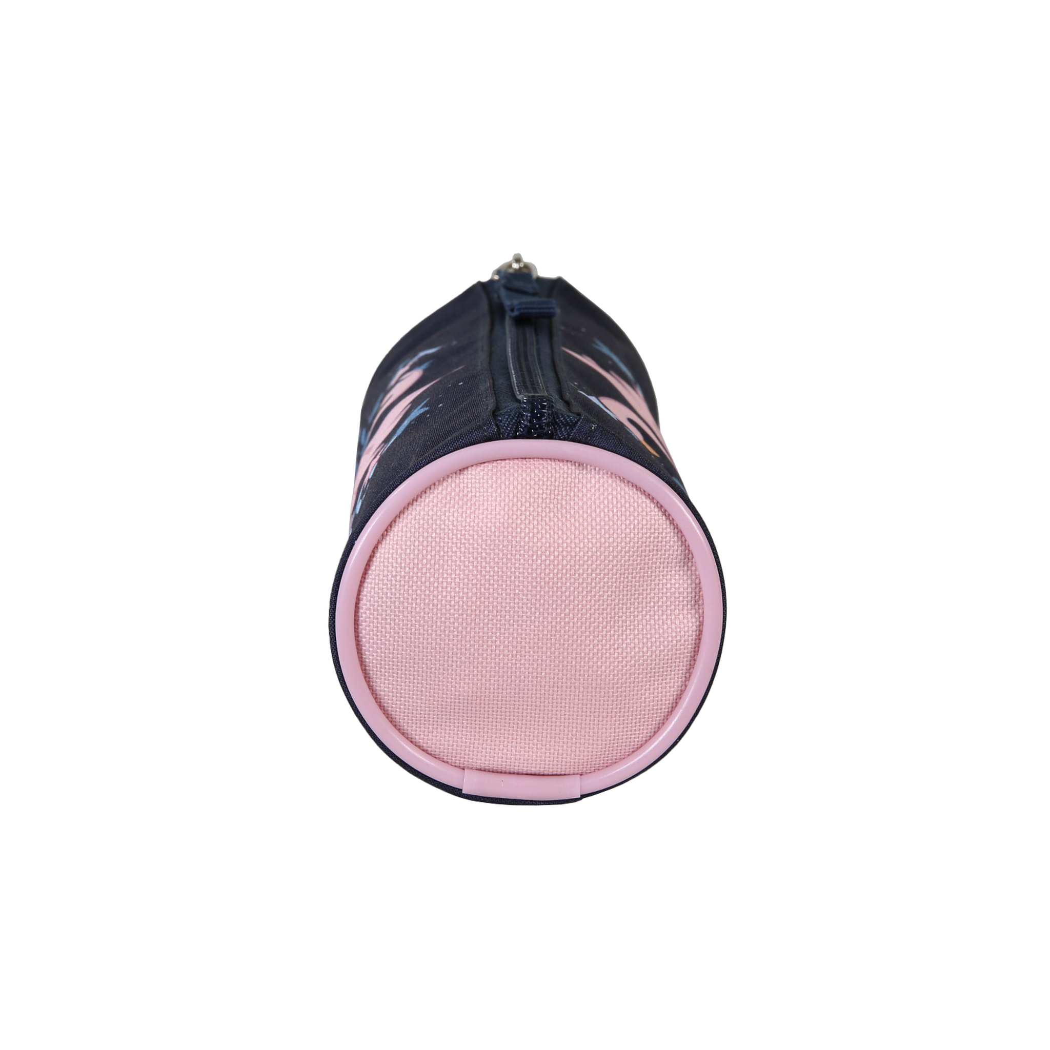 Voir la diapositive 3 : Bagtrotter Phileas-Trousse scolaire ronde Cygne - Bleu marine / Rose - Fille - 1 compartiment
