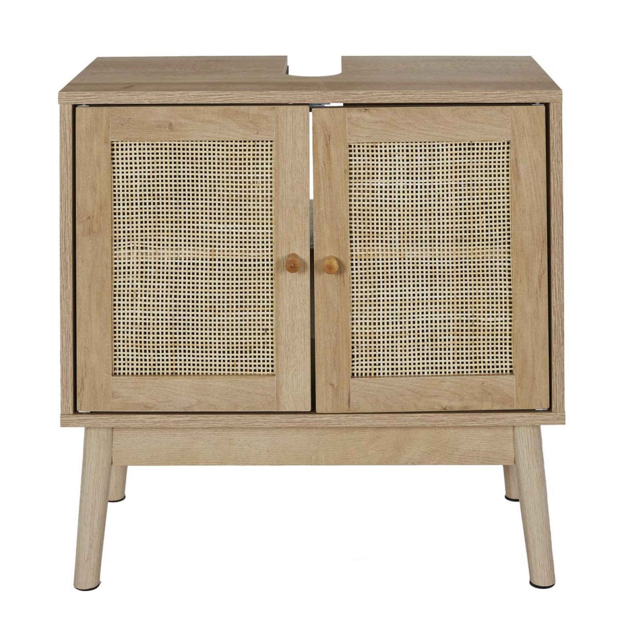 Voir la diapositive 2 : The Home Deco Factory Meuble sous lavabo en bois  bali  70cm marron