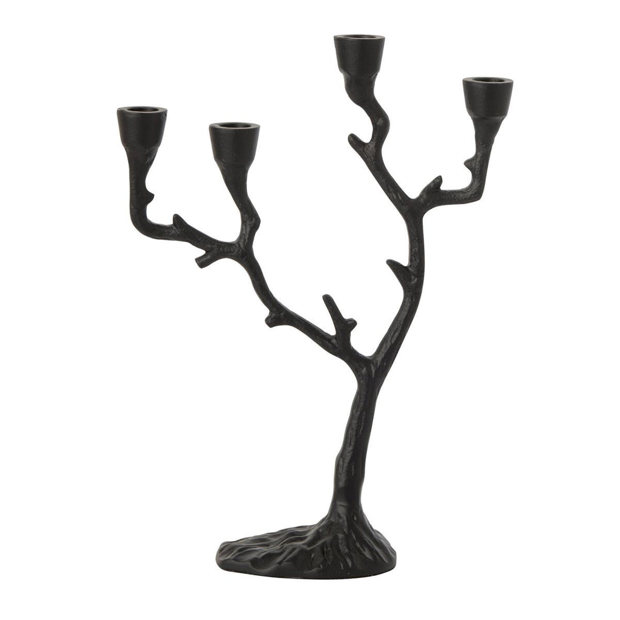 J-LINE Chandelier Ramures de Cerf  Yasmine  36cm Noir