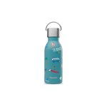 QWETCH Bouteille isotherme isotherme inox Kids Honolulu Bleu 350 ml