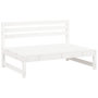 Voir la diapositive 3 : VIDAXL Canapes centraux de jardin 2pcs blanc 120x80 cm bois pin massif