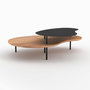 Voir la diapositive 1 : Rendez vous déco Tables gigognes en bois et metal noir (lot de 2)-Moji