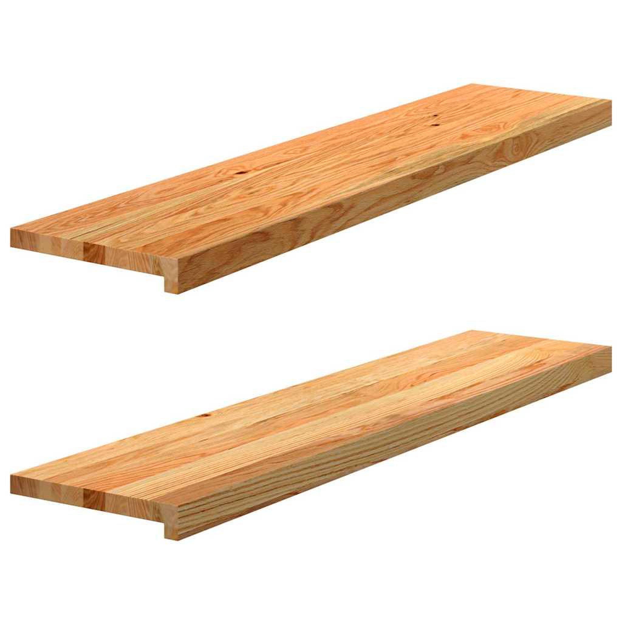 Voir la diapositive 4 : VIDAXL Marches d'escalier 2 pcs marron clair 110x30x2 cm chene massif