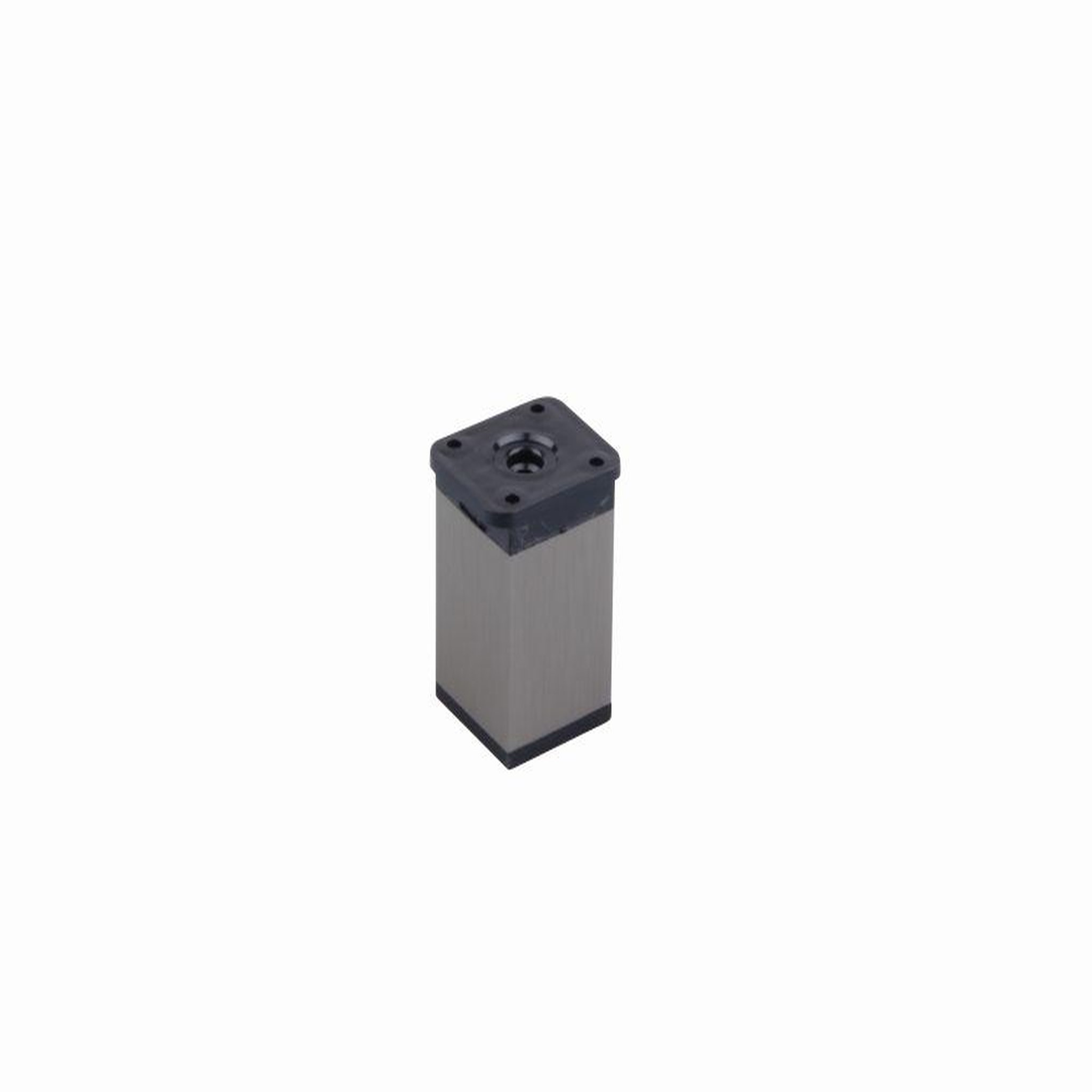 CENTRALE BRICO Pied de meuble fa009 60 mm réglable imitation inox/noir plastique