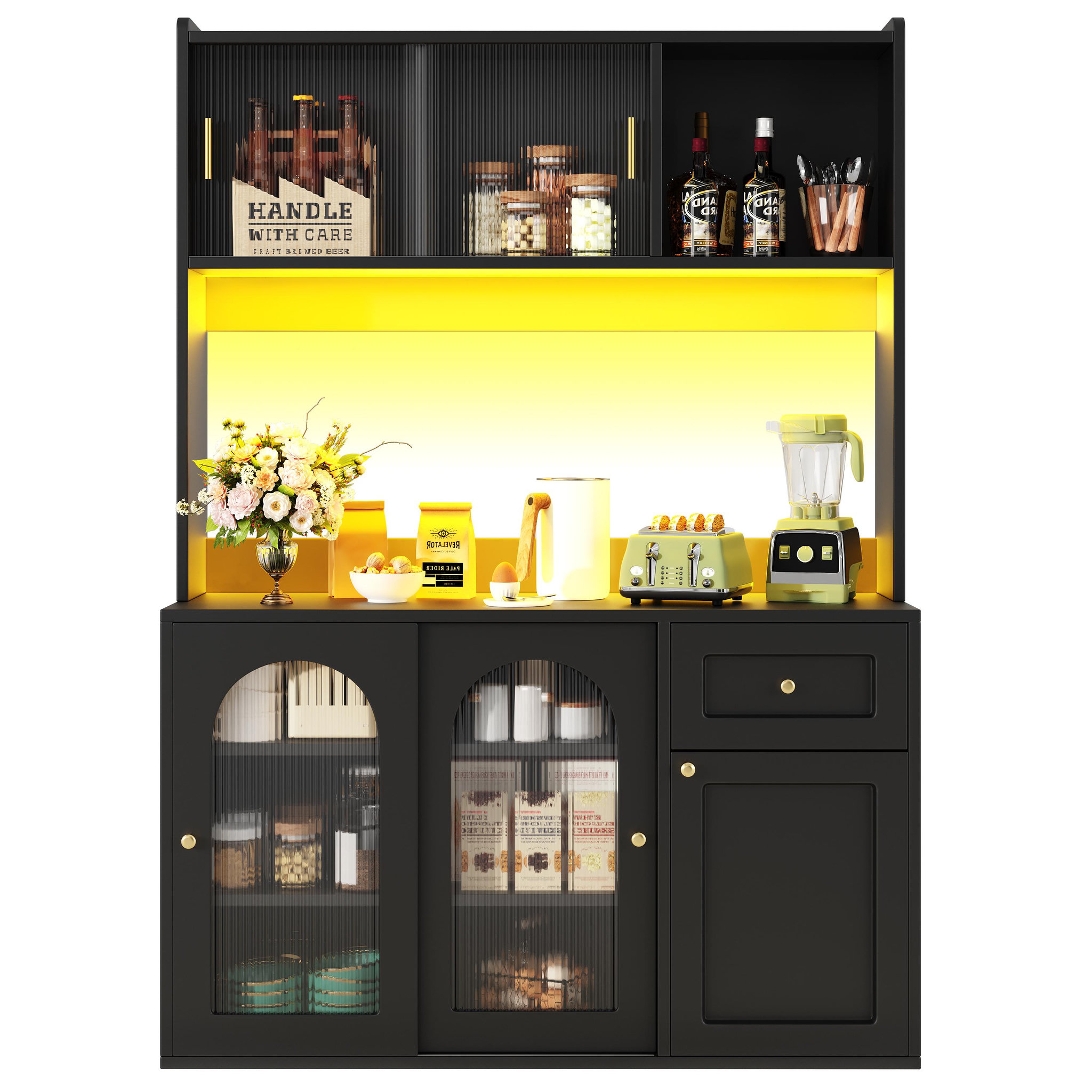 MERAX Buffet de cuisine. Coloris disponibles : Blanc, Noir