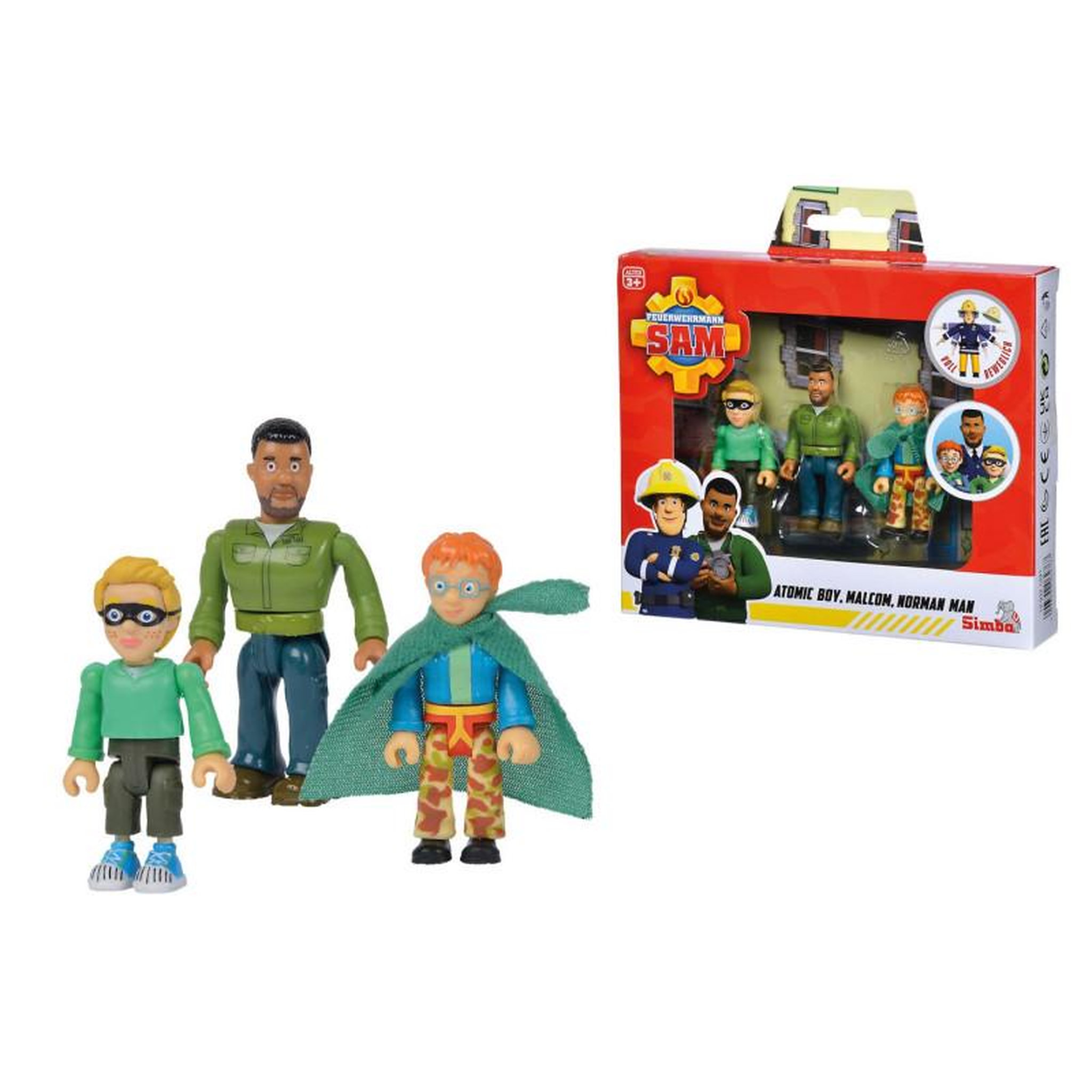 SIMBA SIMBA Fireman Sam Superhero Toy Figures, 3pcs.