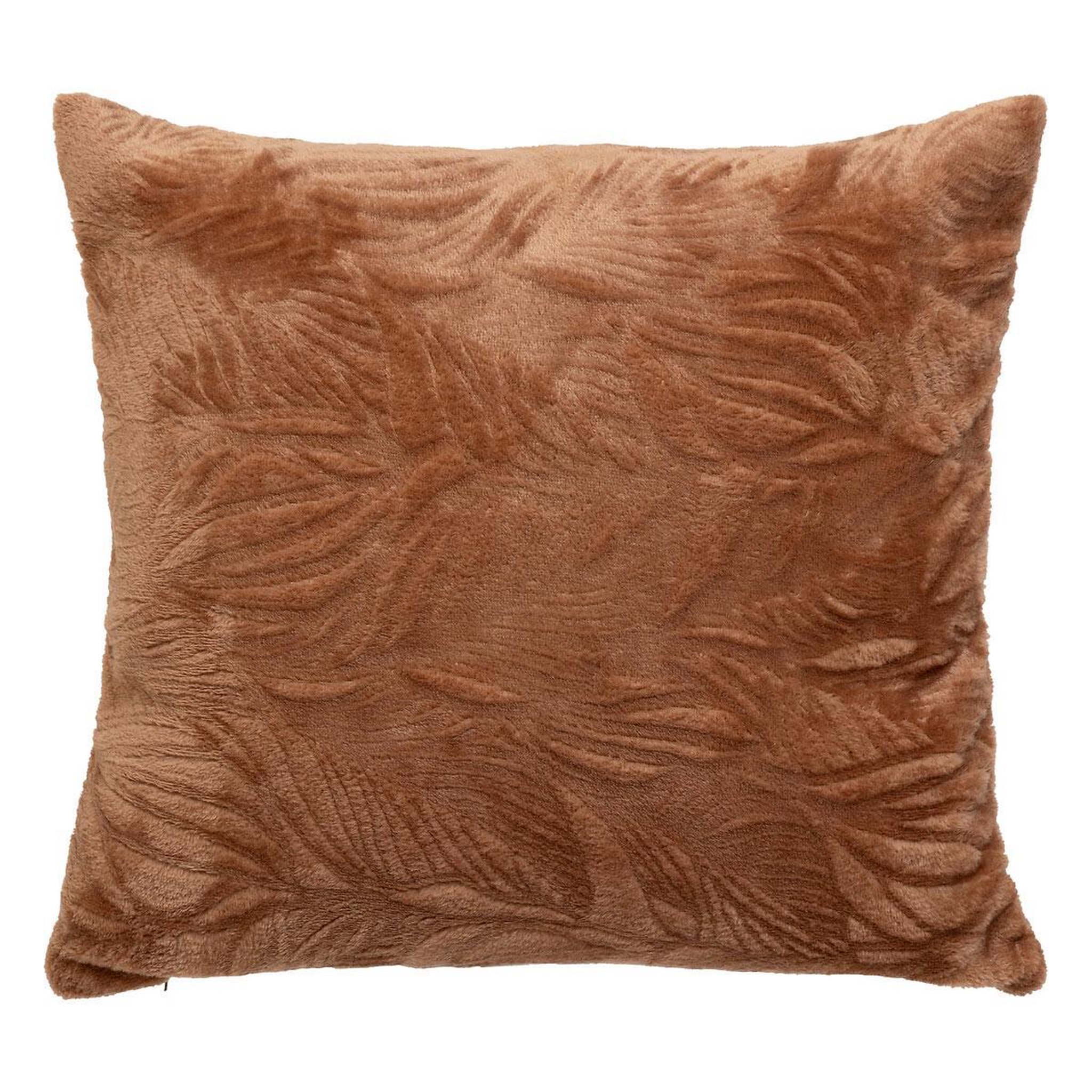 ATMOSPHERA Coussin déco flanelle  ryo  40x40cm terracotta