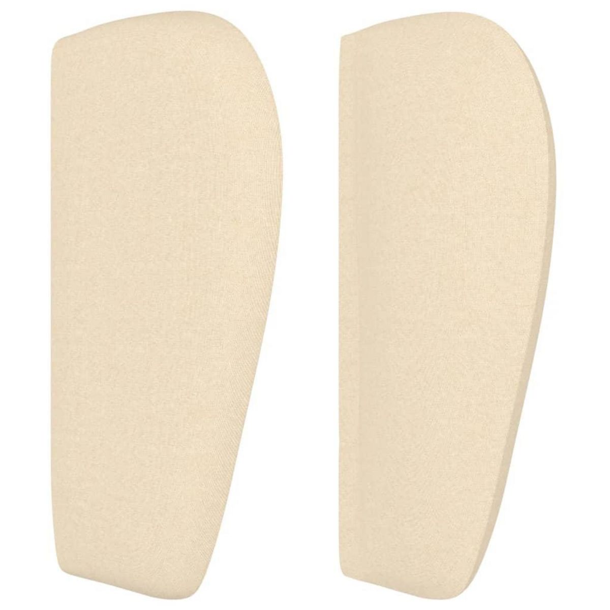 VIDAXL Tete de lit avec oreilles Creme 203x23x78/88 cm Tissu