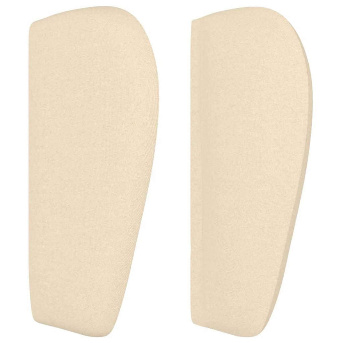 VIDAXL Tete de lit avec oreilles Creme 203x23x78/88 cm Tissu