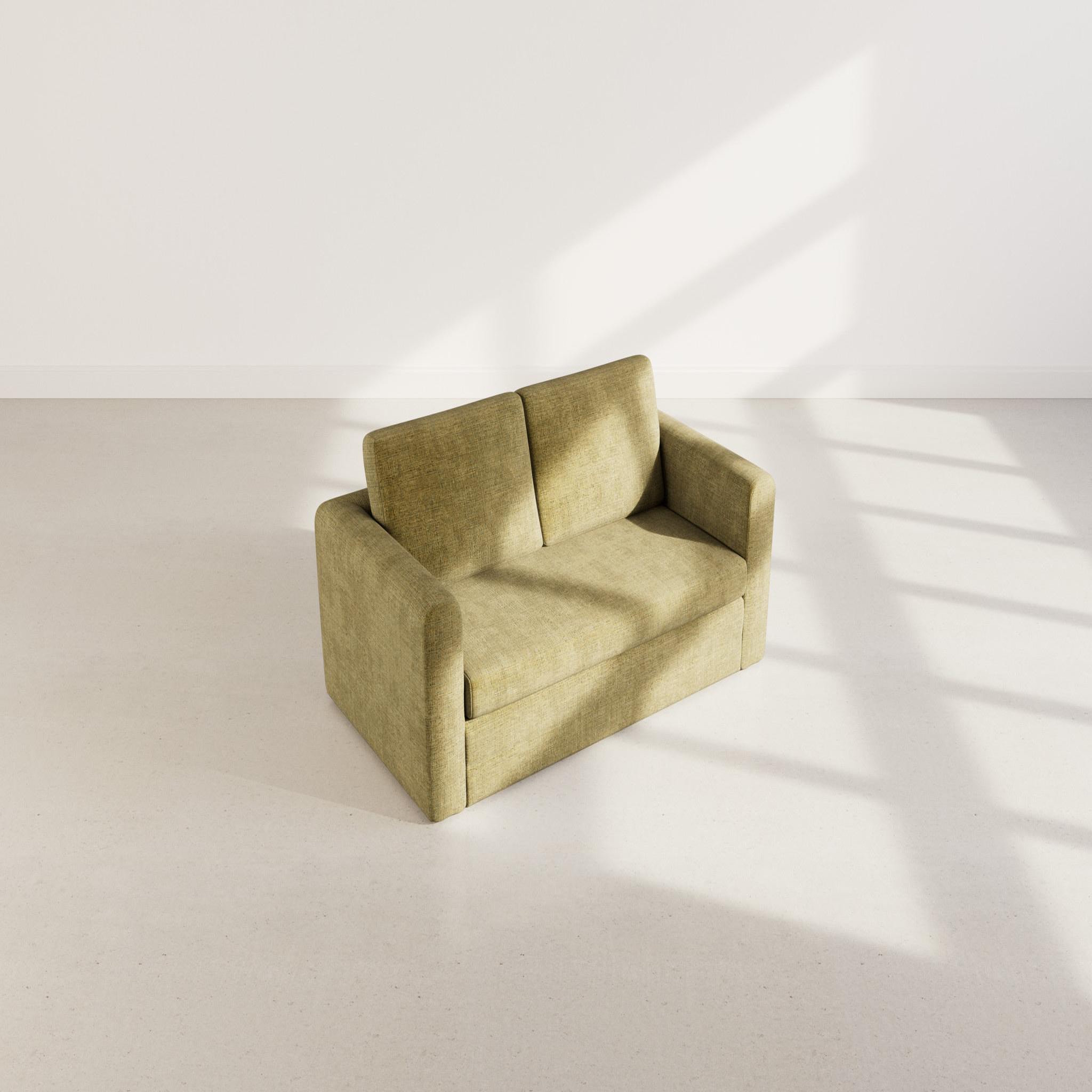 Voir la diapositive 5 : BEST MOBILIER Marilia - canapé 2 places convertible déplimousse en velours texturé