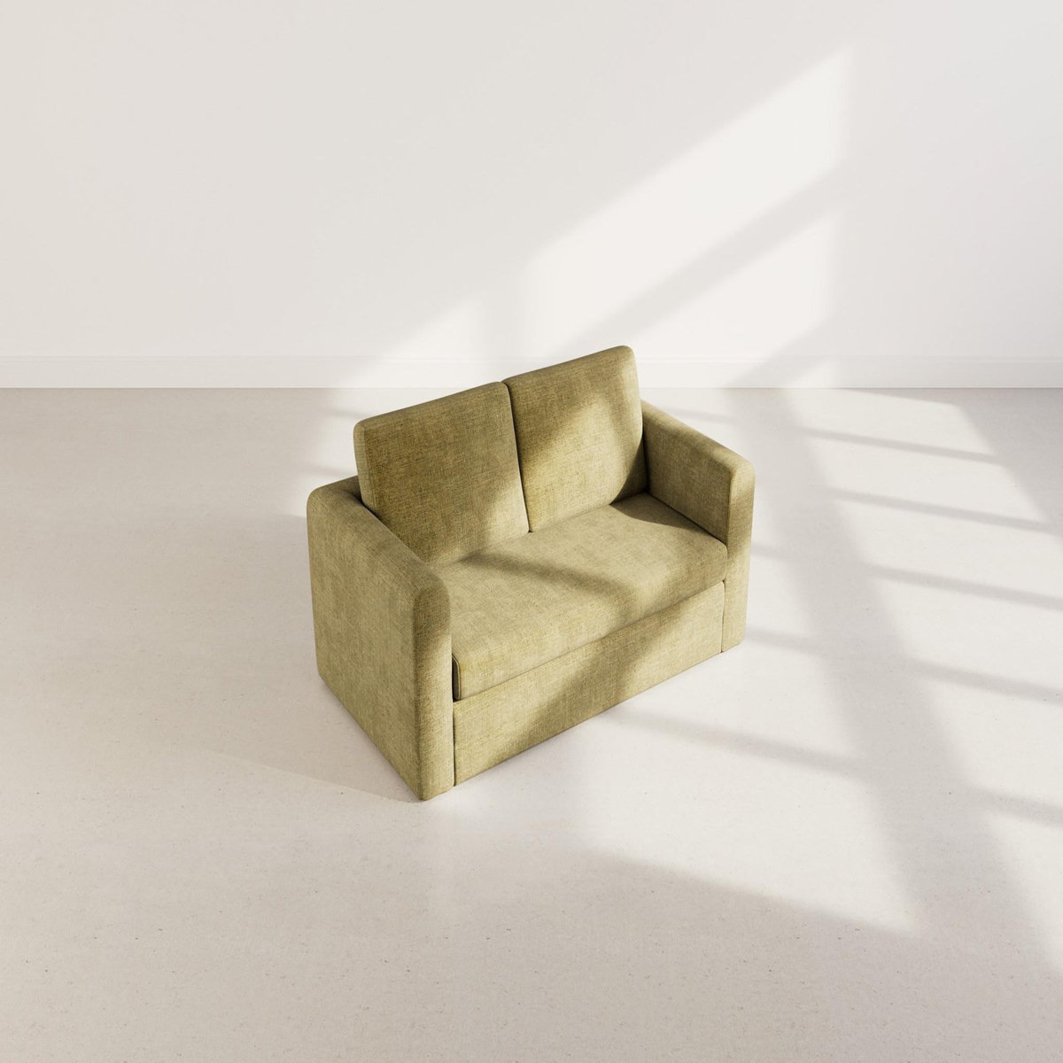 BEST MOBILIER Marilia - canapé 2 places convertible déplimousse en velours texturé