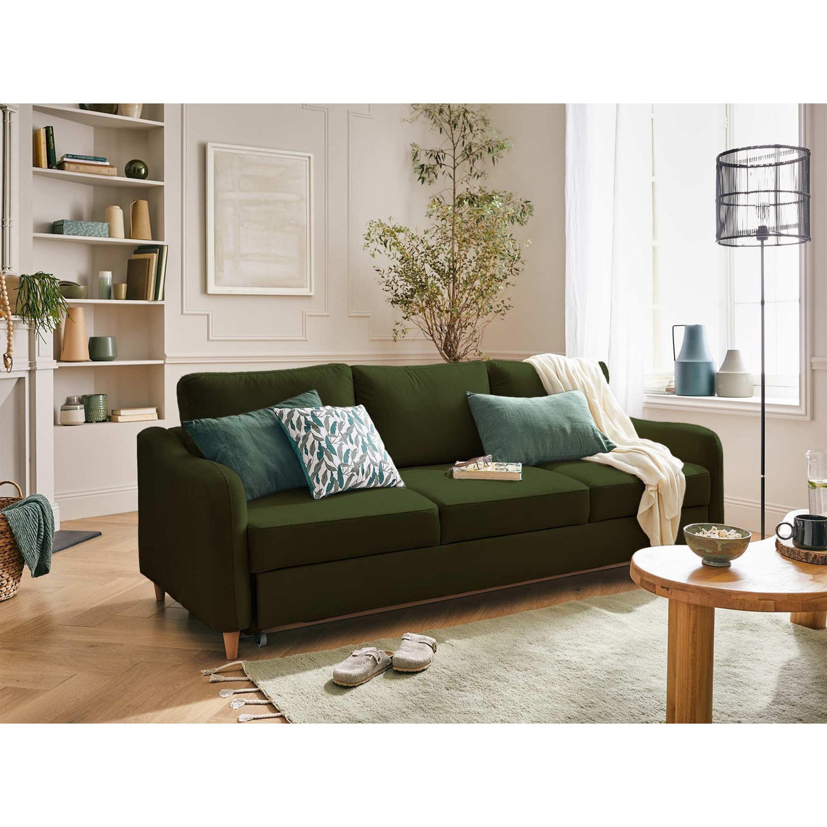 LISA DESIGN Will - canapé 3 places - convertible - en tissu