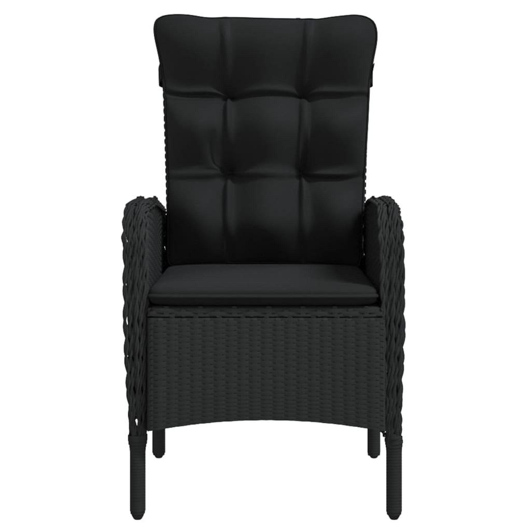Voir la diapositive 4 : VIDAXL Ensemble a manger de jardin avec coussins 5 pcs Noir