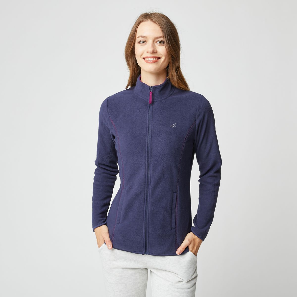INEXTENSO Veste polaire bleu marine femme