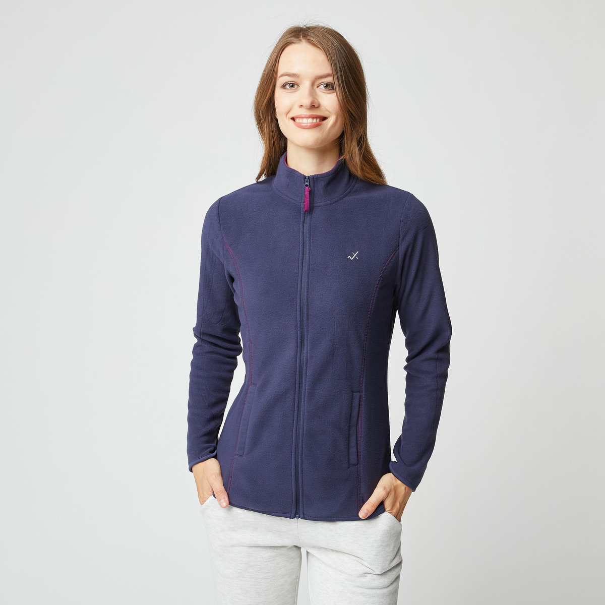 INEXTENSO Veste polaire bleu marine femme