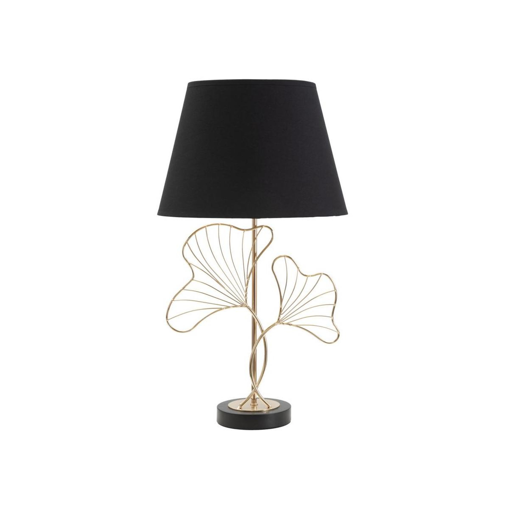 Paris Prix Lampe à poser en métal  feuilles  60cm or & noir