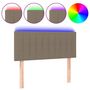 Voir la diapositive 2 : VIDAXL Tete de lit a LED Taupe 90x5x78/88 cm Tissu
