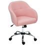 Voir la diapositive 4 : HOMCOM Chaise de bureau tissu bouclette design hauteur réglable pivotante piètement acier