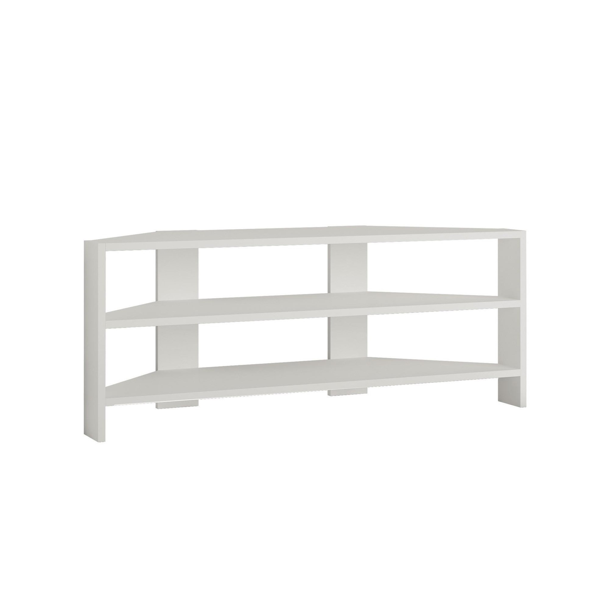 Voir la diapositive 3 : Habitat et Jardin Meuble tv en bois  thalescorner  - 110 x 36 x 45 cm - blanc