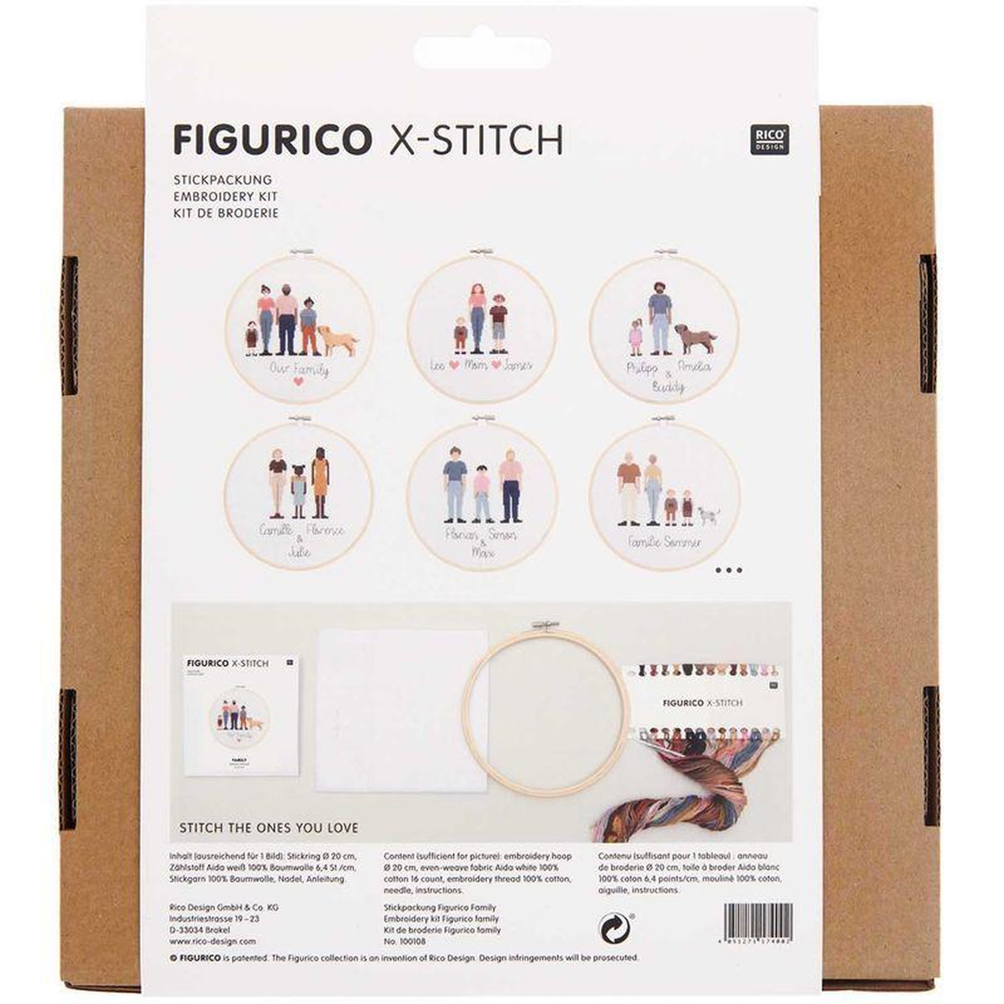 Voir la diapositive 3 : RICO DESIGN Kit de broderie - famille