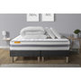 Voir la diapositive 6 : SEPTNUITS Pack matelas + double sommiers gris Memo Spring Ressorts ensachés 3 zones MAXI épaisseur + Couette + 2 oreillers