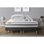 Voir la diapositive 6 : SEPTNUITS Pack matelas + double sommiers gris Memo Spring Ressorts ensachés 3 zones MAXI épaisseur + Couette + 2 oreillers