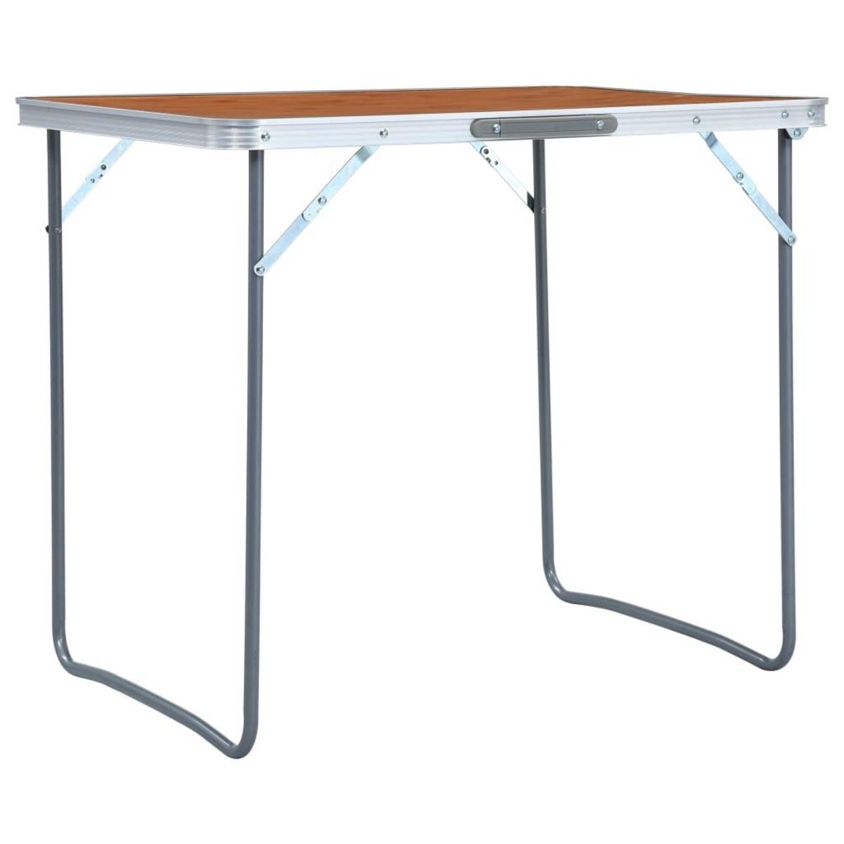 VIDAXL Table pliable de camping avec cadre en metal 80x60 cm
