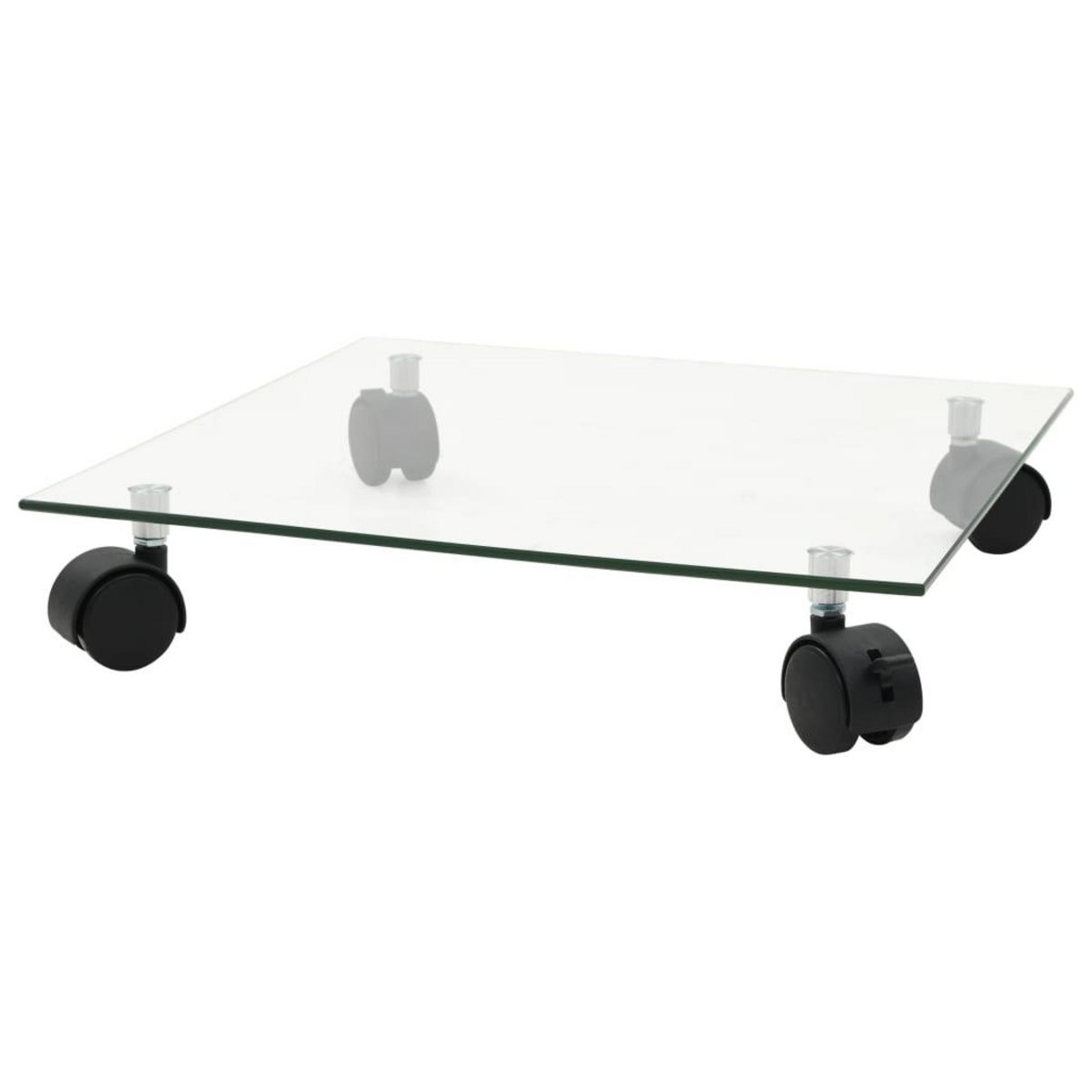 VIDAXL Support carre pour plantes 2 pcs Verre trempe 35 x 35 cm