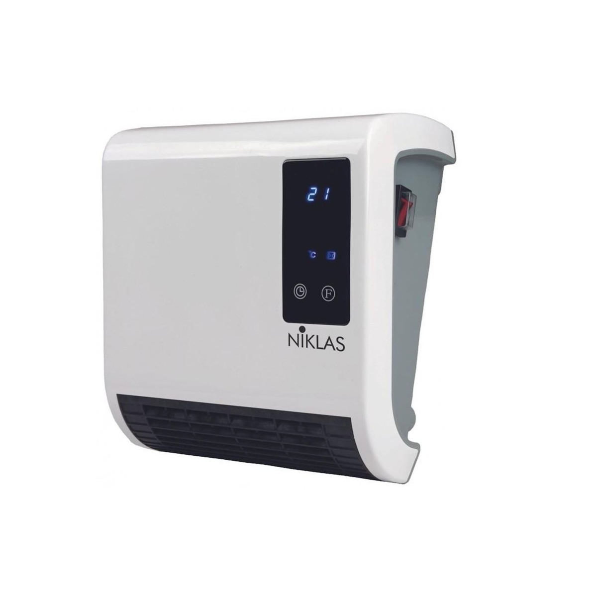 NIKLAS Chauffage électrique mural soufflant 2000W Trendy Numérique Programmable - Chauffage Salle de Bain Chauffe jusqu'à 20 m2  NIKLAS