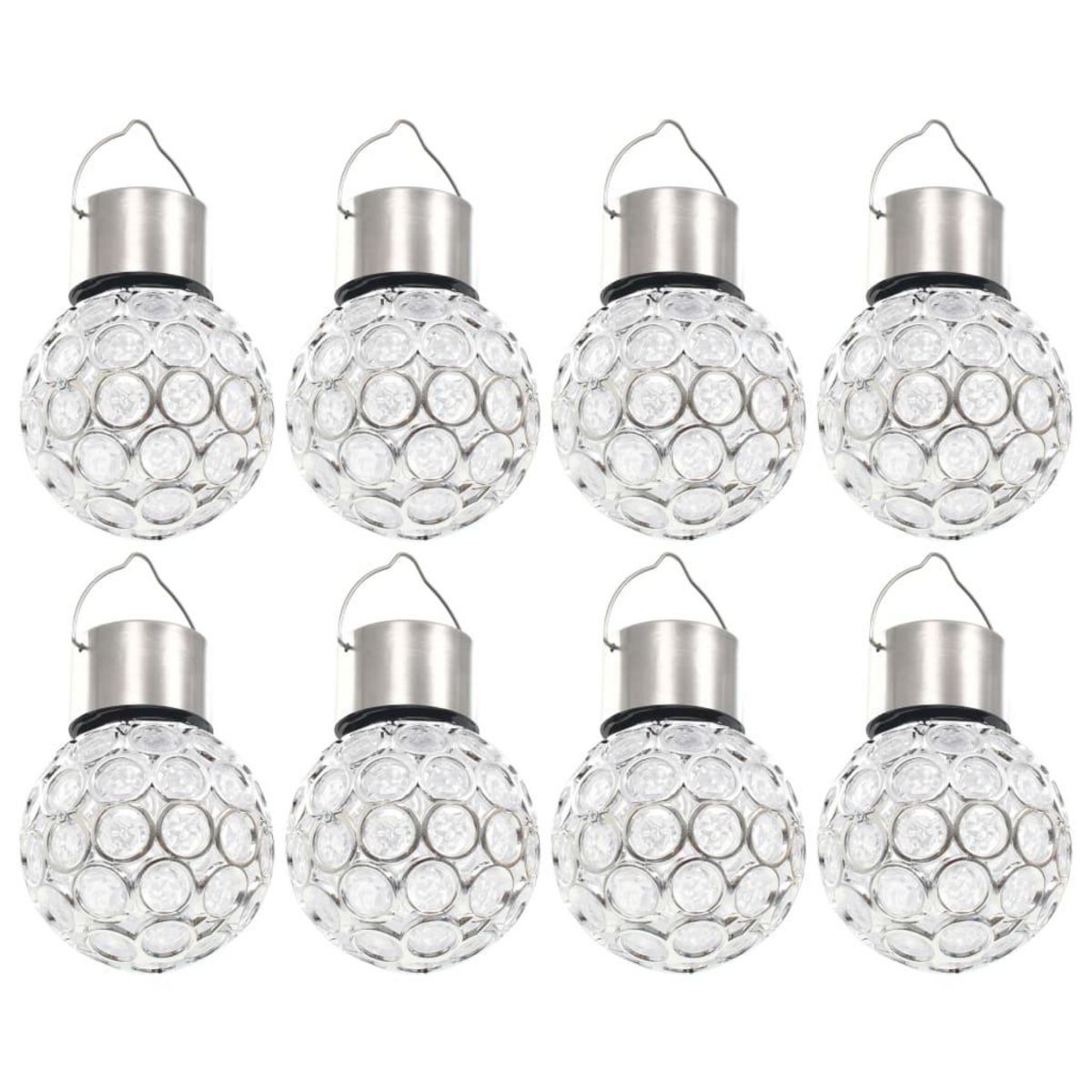 VIDAXL Lampe solaire suspendue 8 pcs lumieres LED RGB