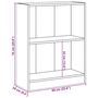 Voir la diapositive 6 : VIDAXL Bibliotheque Blanc 60x24x76 cm Bois d'ingenierie