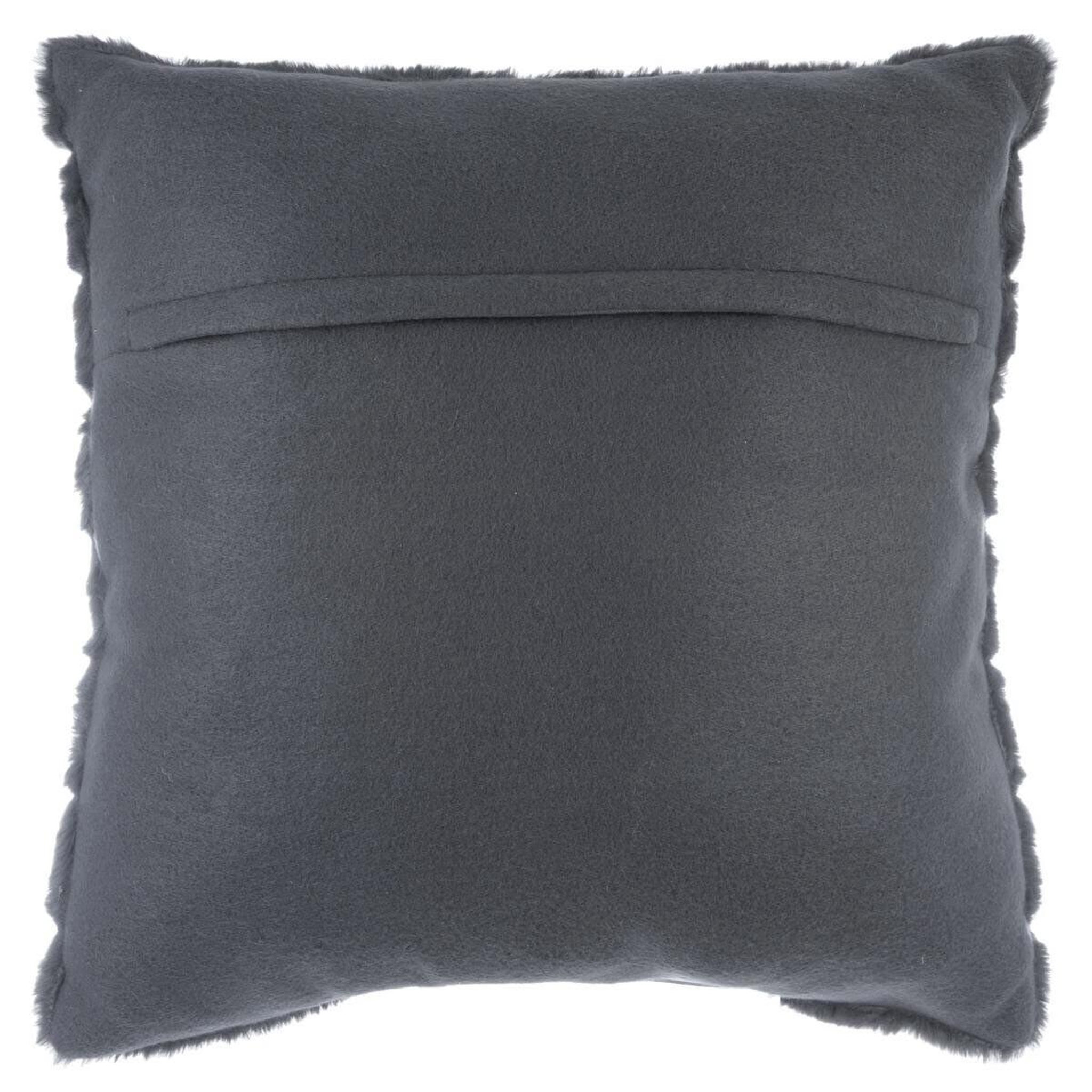 Voir la diapositive 2 : ATMOSPHERA Coussin imitation fourrure  manoir  45x45cm gris foncé