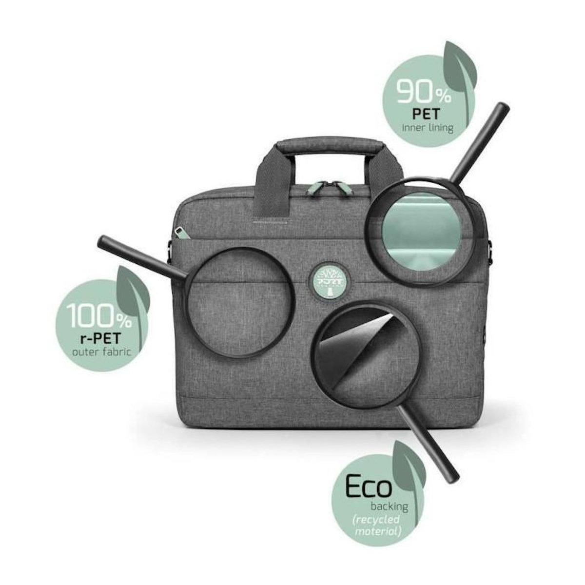 PORT DESIGNS Sacoche pour ordinateur portable 15,6 - PORT DESIGNS YOSEMITE ECO - Gris (62% de matériaux recyclés)