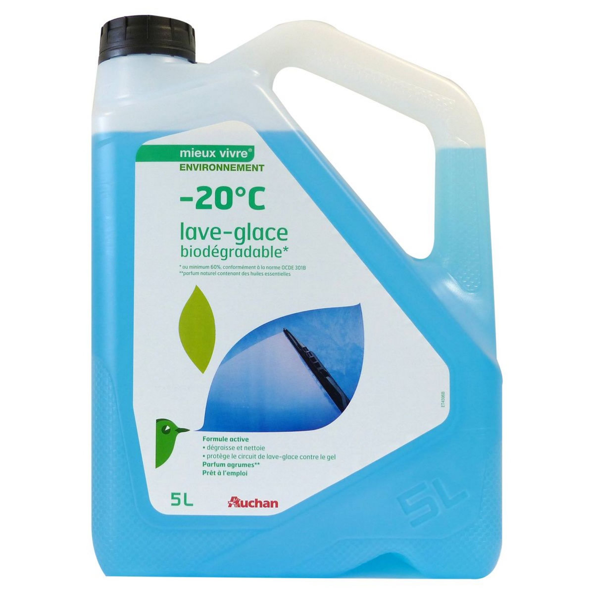 AUCHAN Lave glace hiver biodégradable -20° bidon 5l 5l
