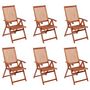 Voir la diapositive 1 : VIDAXL Chaises pliables de jardin lot de 6 Bois d'acacia solide