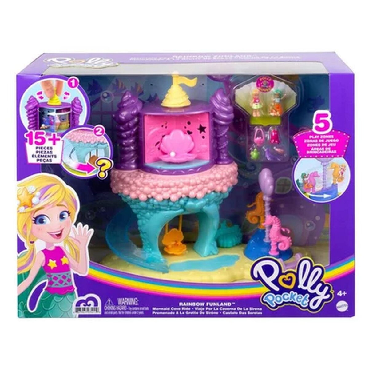 Polly Pocket Rainbow Funland Coffret Promenade à la grotte de