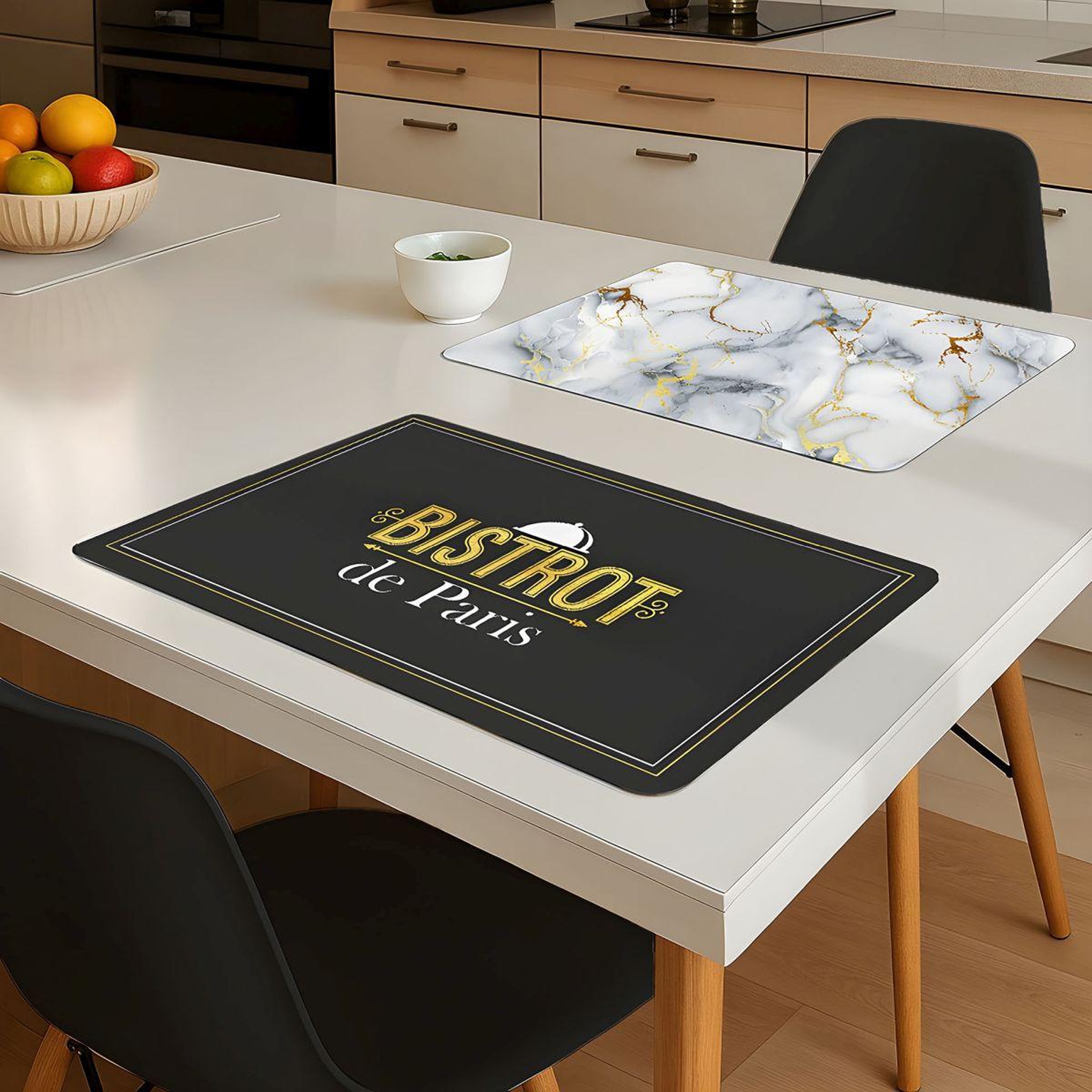 Voir la diapositive 3 : Douceur d'Intérieur Set de table imprimé  venor  28x44cm gris