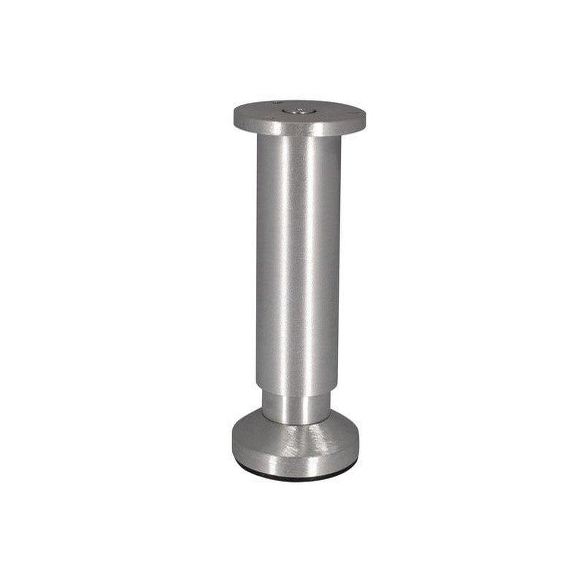 CIME Pied Meuble Cylindrique Réglable 38x120mm - Aluminium Brossé Gris