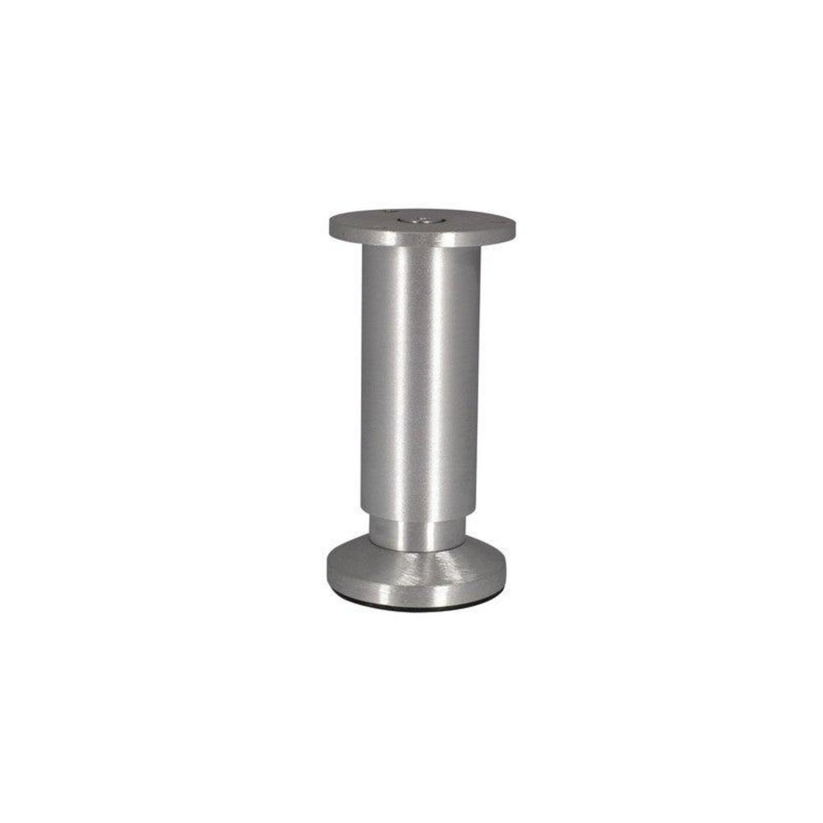 CIME Pied Meuble Cylindrique Réglable 38x120mm - Aluminium Brossé Gris