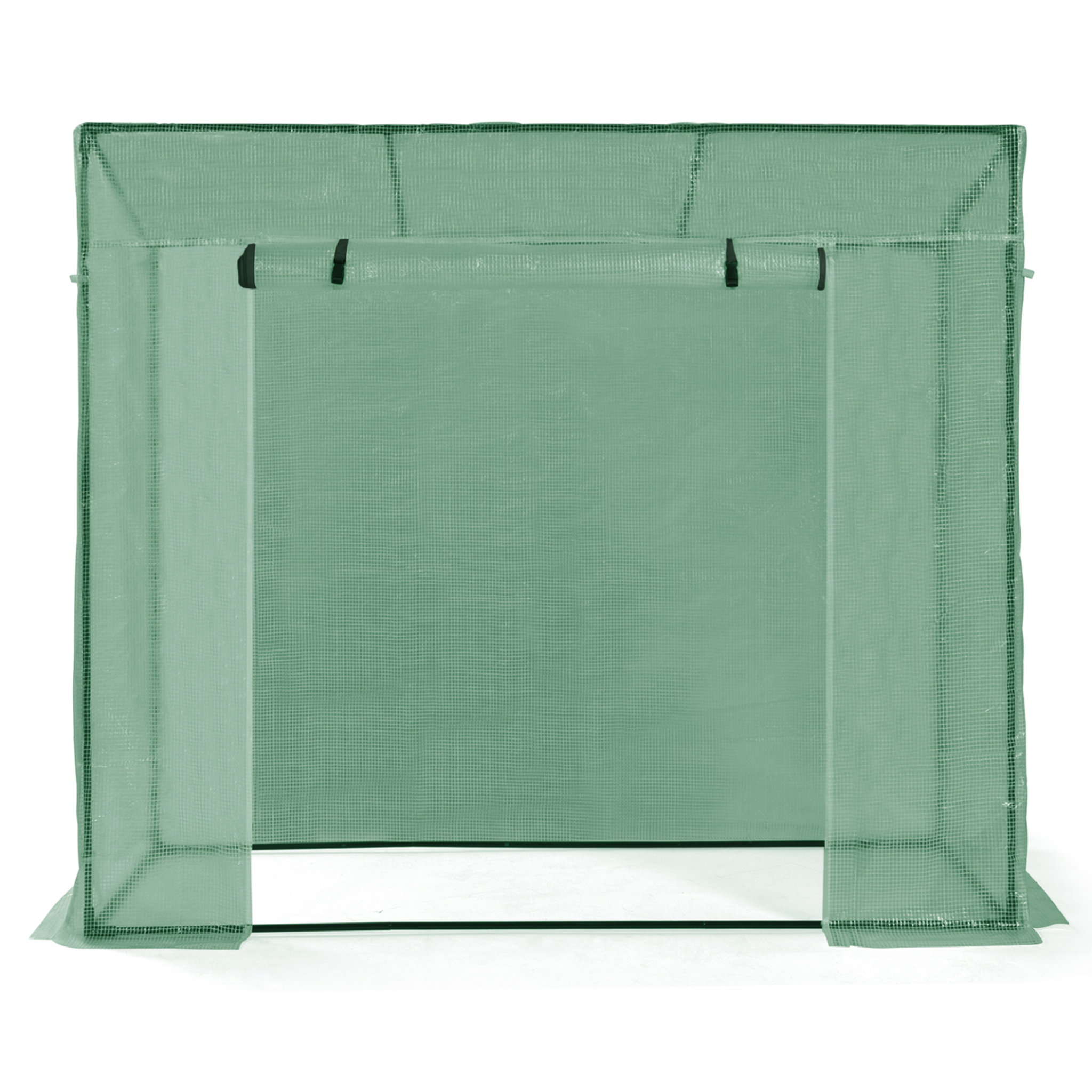 Voir la diapositive 3 : ID MARKET Serre de jardin, serre à tomates 200 x 78 x 169 cm acier + bâche anti-UV avec porte et 2 fenêtres toutes saisons verte