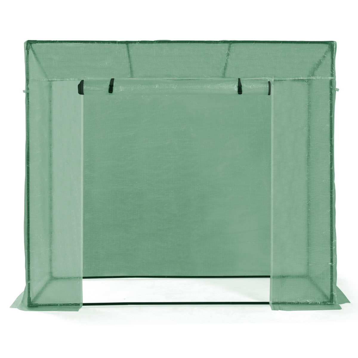 ID MARKET Serre de jardin verte toutes saisons avec fenêtre et porte zippée