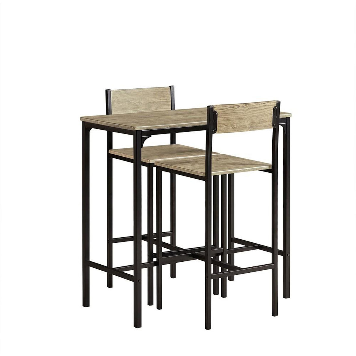 SOBUY SoBuy - Ensemble de table avec 2 chaises et 2 tabourets - Industriel - OGT03