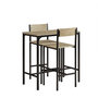 Voir la diapositive 1 : SOBUY SoBuy - Ensemble de table avec 2 chaises et 2 tabourets - Industriel - OGT03