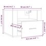 Voir la diapositive 6 : VIDAXL Tables de chevet murales 2 pcs Chene marron 50x36x40 cm