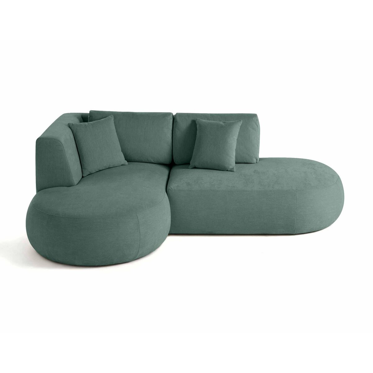 LISA DESIGN Santorini - canapé modulable d'angle gauche - 4 places - en tissu texturé